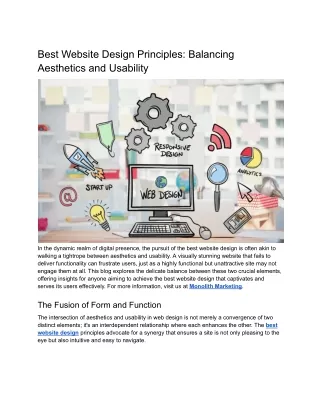 Best Website Design - Aesthetic & Usability Balance