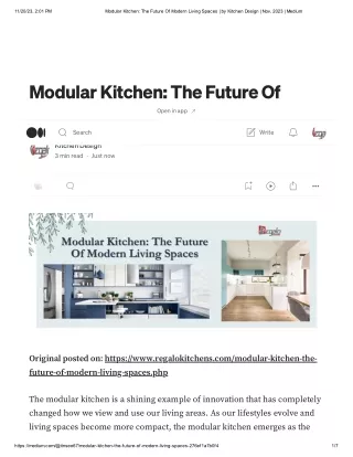 Modular Kitchen: The Future Of Modern Living Spaces