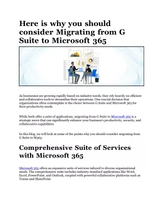 Here is why you should consider Migrating from G Suite to Microsoft 365