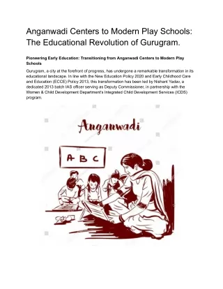 Anganwadi Centers to Modern Play Schools_ The Educational Revolution of Gurugram - On page