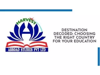 Study abroad consultants Kerala | Harvest Abroad Studies Pvt Ltd