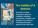 The Validity of A Website