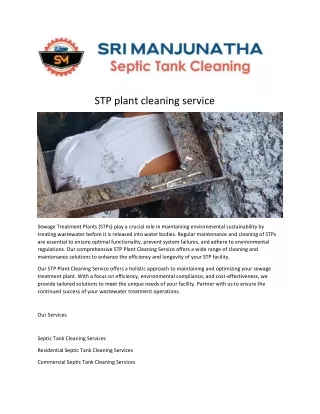 STP plant cleaning service