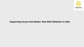 Supporting Causes that Matter: Best NGO Websites in India