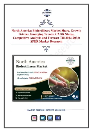 North America Biofertilizers Market Share, Growth, Rising Trends, Forecast 2033