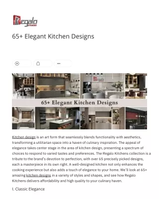 65  Elegant Kitchen Designs