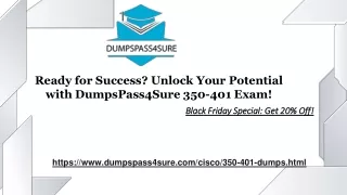 Save Big on Cisco 350-401 Dumps! Black Friday 20% Off Deal!