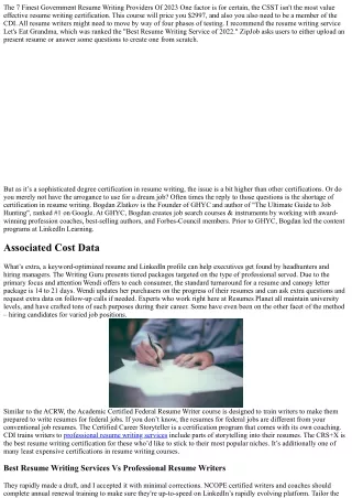 How Did We Get Here? The History of professional resume writing services Told Th
