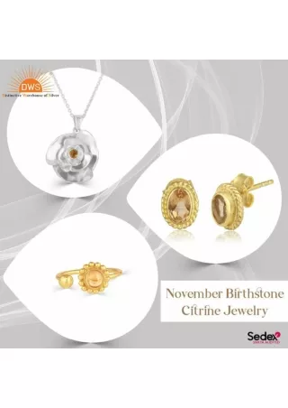 DWS Jewellery: Exclusive November Birthstone Citrine Jewelry Collection on Sale