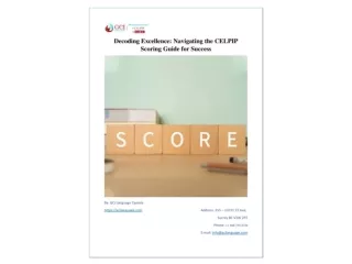 Decoding Excellence Navigating the CELPIP Scoring Guide for Success