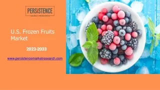 Overview of the U.S. Frozen Fruits Market: Competitive Landscape 2023-2033