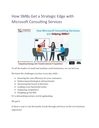 How SMBs Get a Strategic Edge with Microsoft Consulting Services