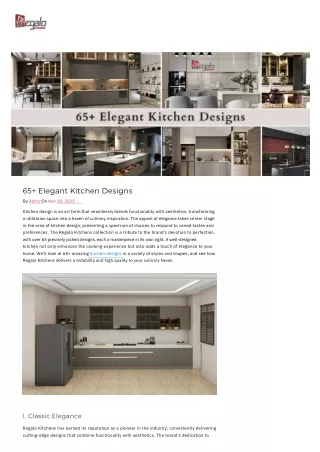 65  Elegant Kitchen Designs