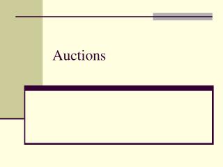 Auctions