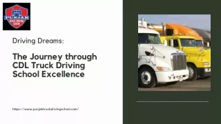 Driving Dreams The Journey through CDL Truck Driving School Excellence