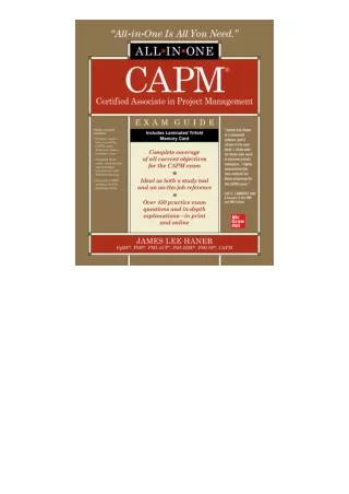 Download PDF CAPM Certified Associate in Project Management AllinOne Exam Guide