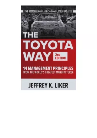 Download PDF The Toyota Way Second Edition 14 Management Principles from the Wor