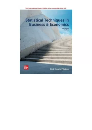 Download Statistical Techniques in Business and Economics for ipad