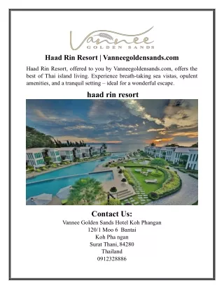 Haad Rin Resort | Vanneegoldensands.com