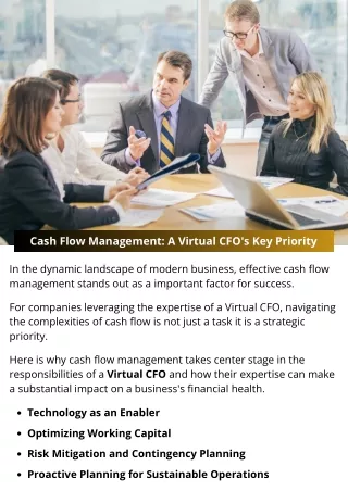 Cash Flow Management: A Virtual CFO's Key Priority