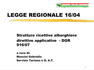 LEGGE REGIONALE 16/04