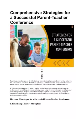 5 Best Parent-Teacher Conference Strategies | Future Education Magazine