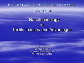 11th INTERNATIONAL IZMIR TEXTILE AND APPAREL SYMPOSIUM