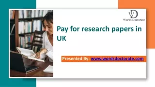 Pay for research papers in UK