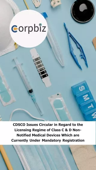 CDSCO Circular: Licensing Requirements for Class C and D Medical Devices