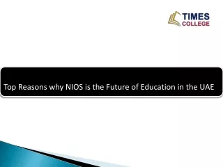 Top Reasons why NIOS is the Future of Education in the UAE