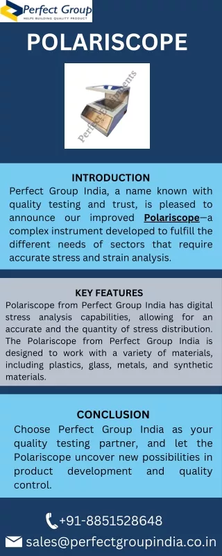 Polariscope | Perfect Group India