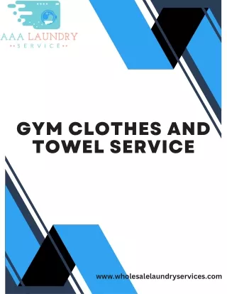 Get Fresh and Clean Gym Clothes and Towel Service