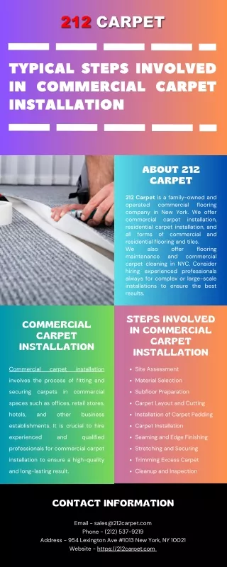 Typical Steps Involved in Commercial Carpet Installation