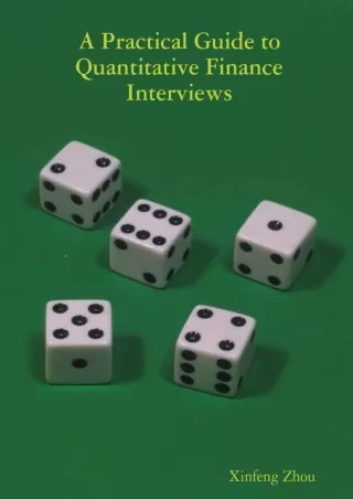 PDF/READ A Practical Guide To Quantitative Finance Interviews