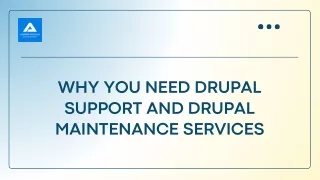 Why you Need Drupal Support and Drupal Maintenance Services