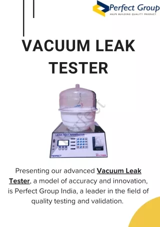 Vacuum leak tester | Perfect Group India