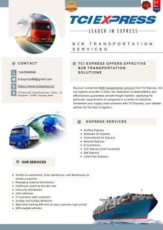 B2B transportation services