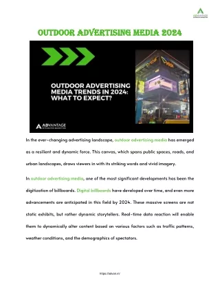 Outdoor Advertising Media 2024