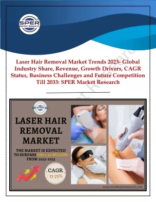 Laser Hair Removal Market Trends and Outlook Report 2033: SPER Market Research