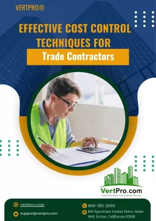 Effective Cost Control Techniques for Trade Contractors