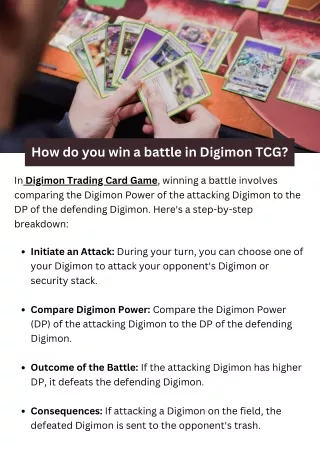 How do you win a battle in Digimon TCG?