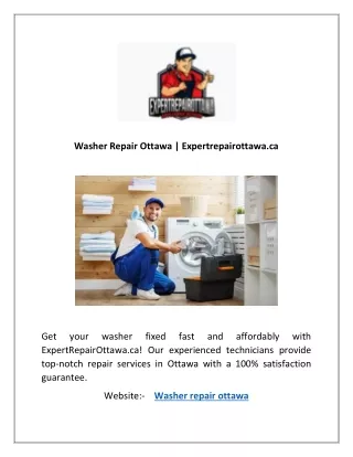 Washer Repair Ottawa | Expertrepairottawa.ca