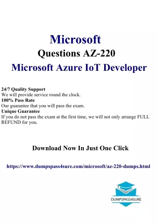 AZ-220 Practice Test Mastery Starts Here: 20% Off in DumpsPass4Sure Black Friday