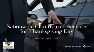 Nationwide Chauffeured Services for Thanksgiving Day
