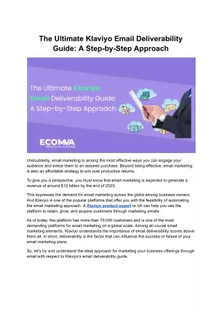 The Ultimate Klaviyo Email Deliverability Guide: A Step-by-Step Approach