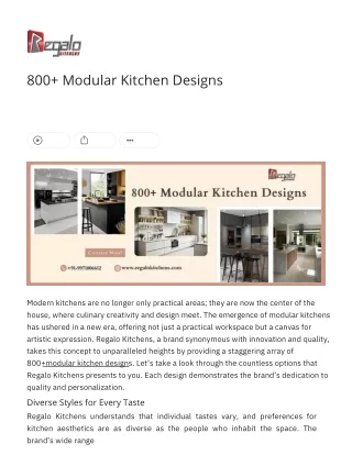 800  Modular Kitchen Designs