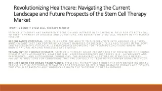 Stem Cell Therapy Market