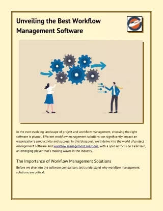 Unveiling the Best Workflow  Management Software