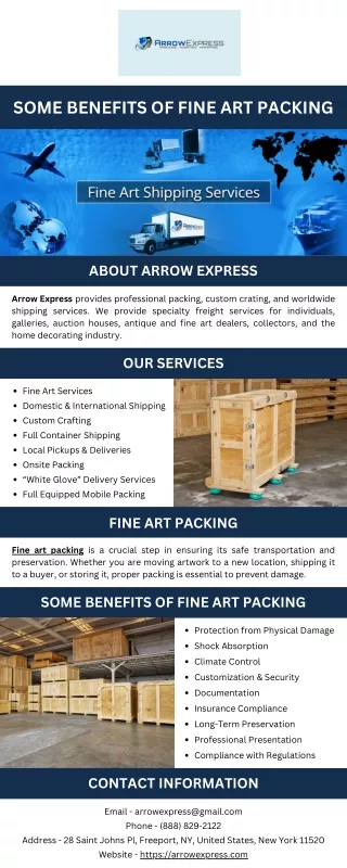 Some Benefits of Fine Art Packing