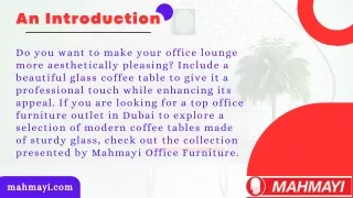 Buy Glass Coffee Table for Modern Offices in Dubai